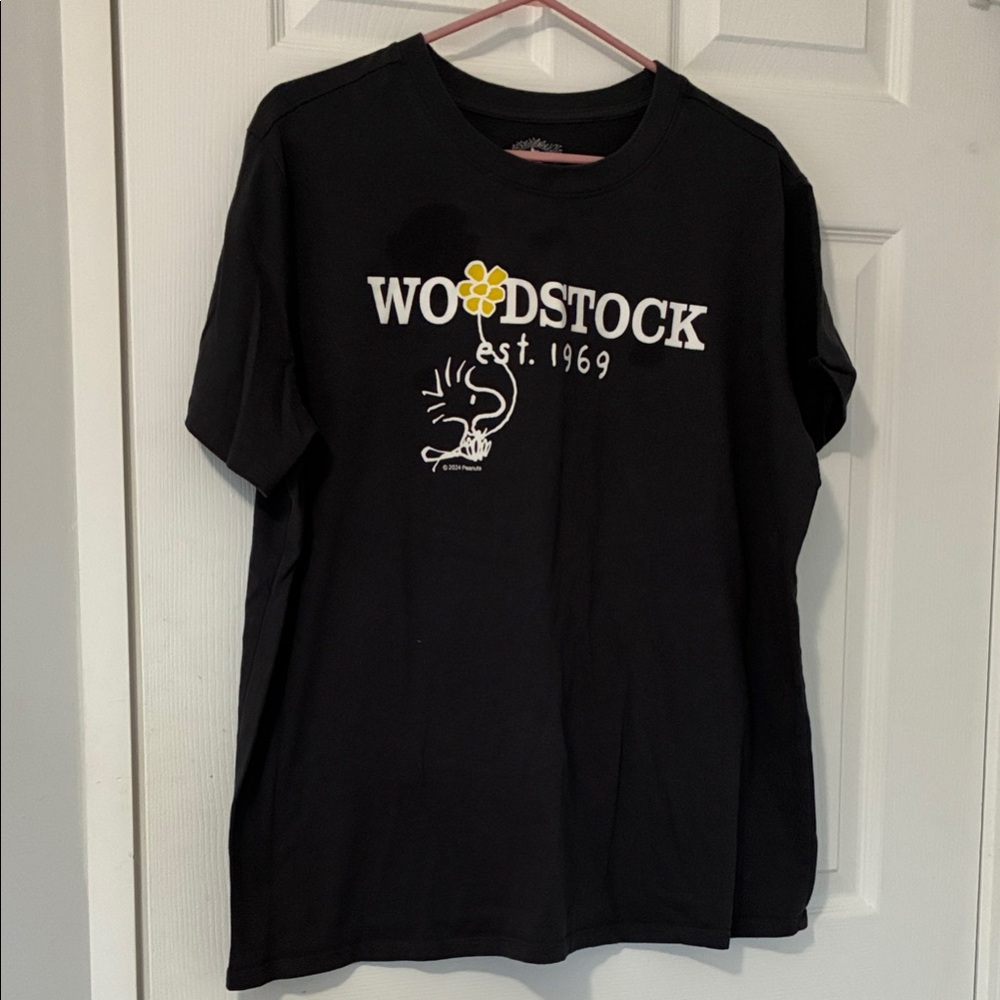 Peanuts Woostock est. 1969 snoopy men’s black graphic tshirt